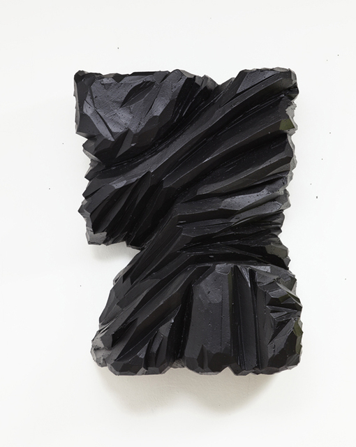 Gisela Stiegler, ‘Wall Plastic Black ’, 2014, Sculpture, Carved and colored polystyrene; acrylic paint, Marion Friedmann