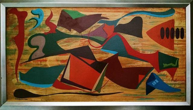 Americus Long, ‘Rare Abstract Painting African American Outside Artist’, 1940-1949, Lions Gallery
