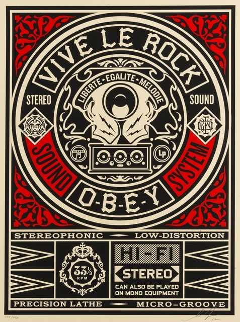 Shepard Fairey (OBEY), ‘Vive Le Rock’, 2012, Forum Auctions