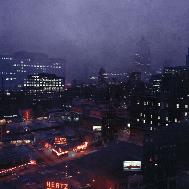 Mario Carnicelli, ‘View from hotel room, Chicago’, 1966, Photography, 2021 Super chromogenic print, David Hill Gallery