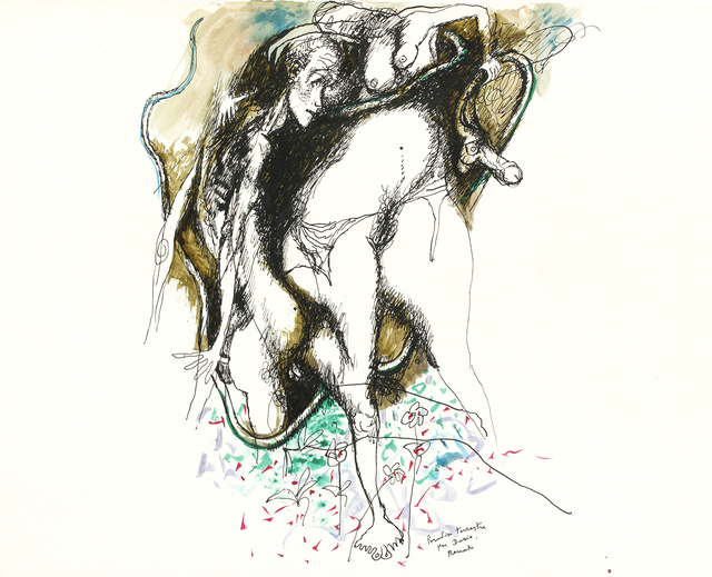 Renato Guttuso, ‘Heaven on earth’, 1976, Drawing, Collage or other Work on Paper, Colored china inks on paper, Bertolami Fine Arts