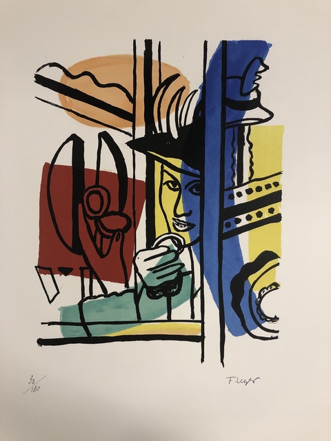 Fernand Léger, ‘La Femme au Poudrier’, 1959, Print, Original lithograph on vélin d'Arches paper, Samhart Gallery