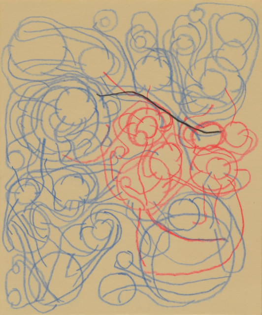 Atsuko Tanaka, ‘Work’, ca. 1990, Drawing, Collage or other Work on Paper, Pencil and color pencil on paper, Whitestone Gallery