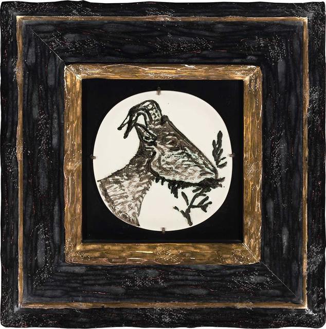 Pablo Picasso, ‘Tête De Chevre De Profil (Alain Ramié 111)’, 1950, Other, Painted and partially glazed white ceramic plate, Doyle