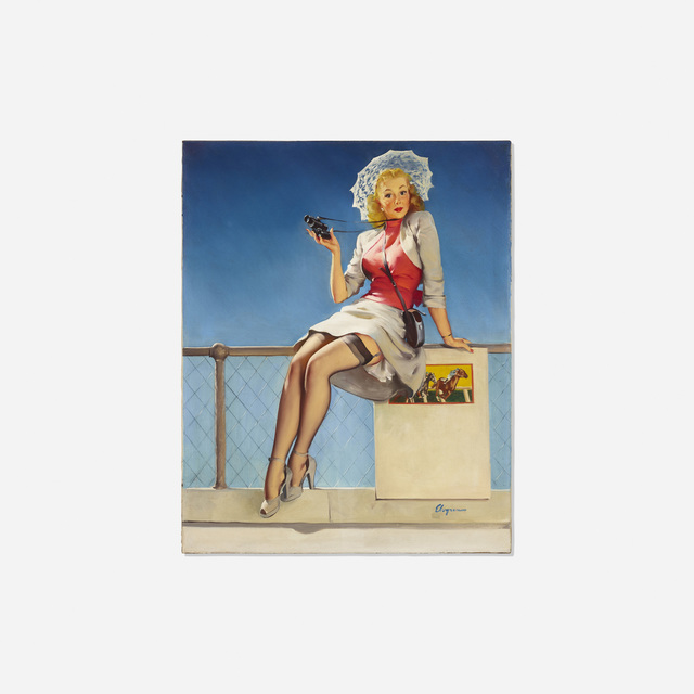 Gil Elvgren, ‘On the Right Track (My Money Goes Faster than the Horses)’, 1949, Rago/Wright