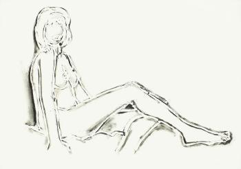 Tom Wesselman - Monica Sitting One Leg On The Other