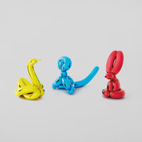 Jeff Koons - Balloon Swan (Yellow); Balloon Monkey (Blue); and Balloon Rabbit (Red)