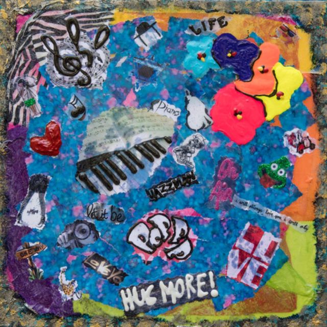 Karpop, ‘Music Is In My Mind’, 2015, Mixed Media, Collage, painting, depth, resin, CITYarts Benefit Auction
