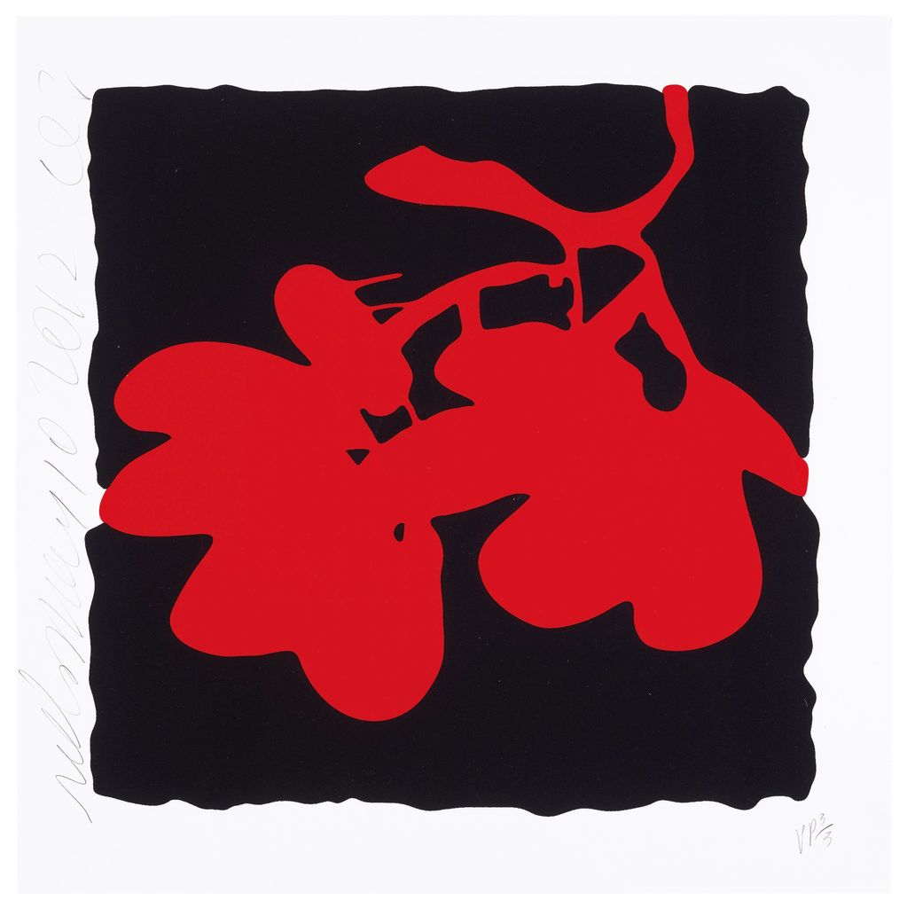 Donald Sultan - Red, May 10, 2012, from Lantern Flowers