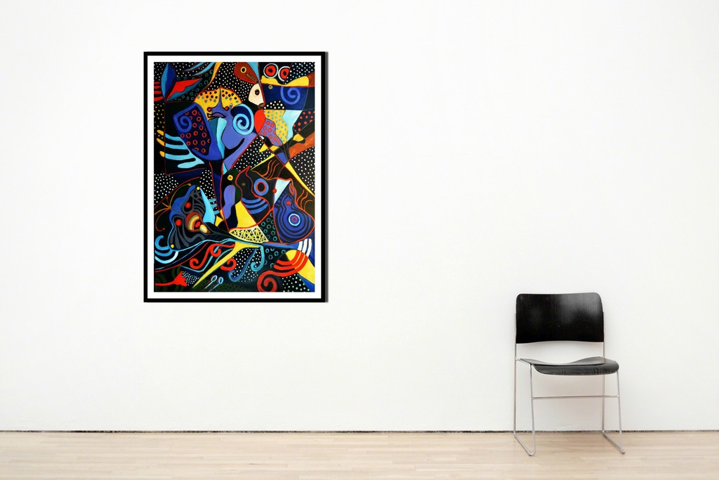 'Deep Sea Life' by Rolando Duartes. Acrylic and oil on canvas. 150 x 80 cm (59.1 x 31.5") 'Deep Sea Life' by Rolando Duartes. Acrylic and oil on canvas. 150 x 80 cm (59.1 x 31.5")