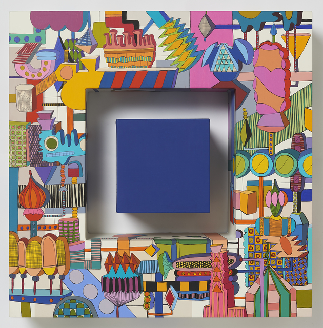 Eunmi Kim, ‘push a button(blue)’, 2019, Painting, Acrylic,pen on canvas, Gallery LEE & BAE