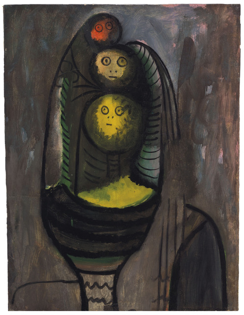 Wifredo Lam, ‘Untitled’, circa 1943, Painting, Oil on paper laid on canvas, Christie's