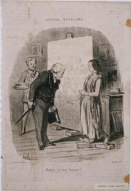Honoré Daumier, ‘Scènes d'Atelier: Madame, j'ai bien l'honneur!...’, 1848, Phillips Collection