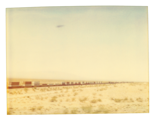 Stefanie Schneider, ‘Train crosses Plain’, 1999, Photography, Analog C-Print, hand-printed by the artist on Fuji Crystal Archive Paper, based on a Polaroid, mounted on Aluminum with matte UV-Protection, Instantdreams