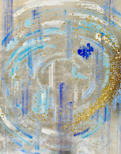 Michelle Sakhai, ‘The High Priestess, II’, 2019, Painting, Oil and metal leaf on canvas, Madelyn Jordon Fine Art