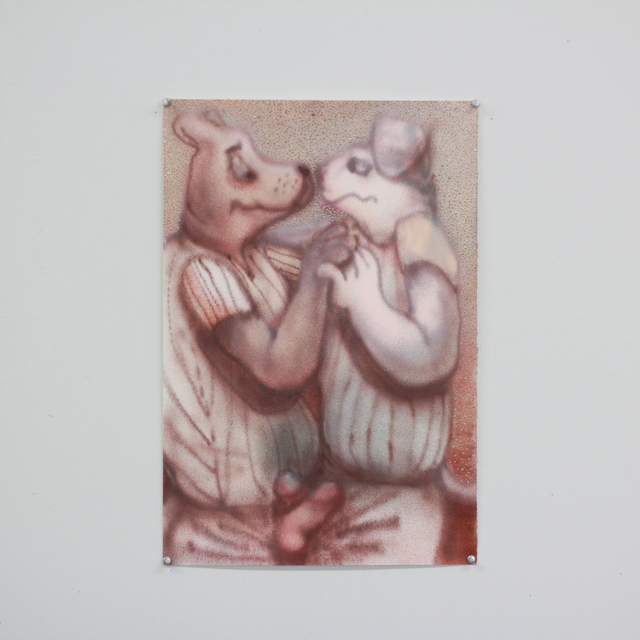 Mark Zubrovich, ‘Field Collision 2’, 2018, Drawing, Collage or other Work on Paper, Airbrush on Paper, Deli Grocery