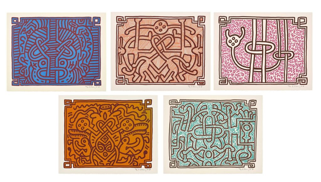 Keith Haring - Chocolate Buddha 1-5