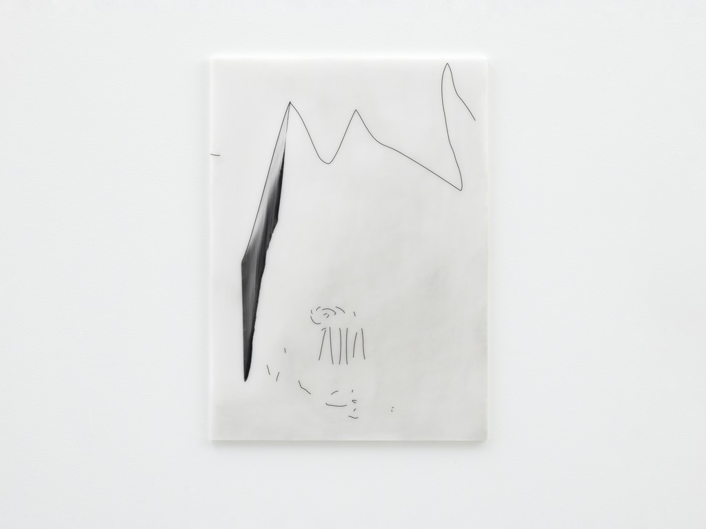 Julia Haller. Untitled, 2018. Graphite, acrylic, varnish on mineral composite board. 60 x 43 cm Julia Haller. Untitled, 2018. Graphite, acrylic, varnish on mineral composite board. 60 x 43 cm