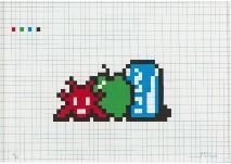 Invader - Still life with pocari can