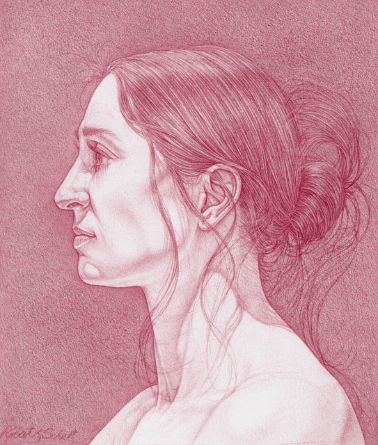 Robert L. Schultz, ‘Anna’, 2021, Drawing, Collage or other Work on Paper, Tuscan red pencil on paper, Koplin Del Rio