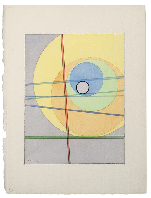 Luigi Veronesi, ‘Untitled’, 1991, Drawing, Collage or other Work on Paper, Watercolor and ink on paper, Il Ponte