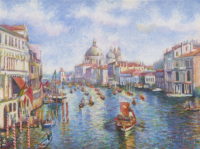 Hugues Claude Pissarro, ‘La Parade Nautique du 15 Août, à Venise (The Nautical Parade of August 15, in Venice)’, 1935, M.S. Rau