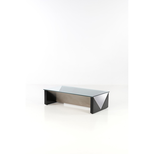 Claudio Salocchi, ‘Napoleone - Coffee table’, circa 1970, Design/Decorative Art, Métal, bois laqué et verre, PIASA