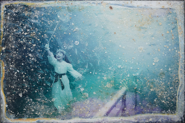 Andreas Franke, ‘Sara (The Sinking World–Vandenberg Project)’, 2011, Mixed Media, Photographic print mounted on dibond behind acrylic with ocean patina, Rosenbaum Contemporary