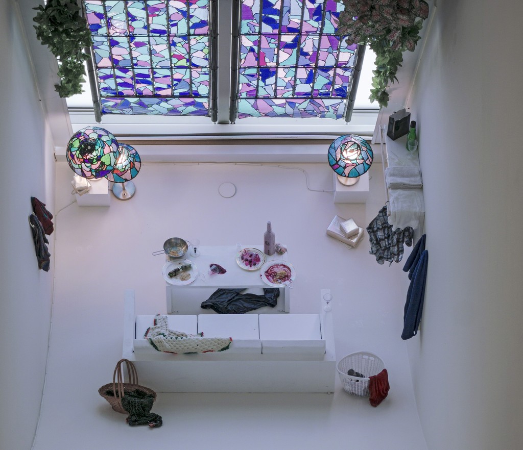 Samara Golden: A Trap in Soft Division, 2016; Installation view, Yerba Buena Center for the Arts. Courtesy the artist and Night Gallery. Photography by TK. Samara Golden: A Trap in Soft Division, 2016; Installation view, Yerba Buena Center for the Arts. Courtesy the artist and Night Gallery. Photography by TK.