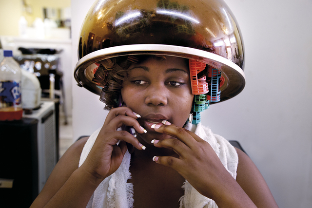 Gillian Laub, ‘Keyke and Kera in Dominique's Personal Touch Hair salon before the black prom’, ca. 2009, Benrubi Gallery