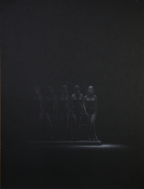 Jorge Lopez Pardo, ‘Prostitutes from the Human Capital series’, 2015, Drawing, Collage or other Work on Paper, Graphite on paper, Pan American Art Projects