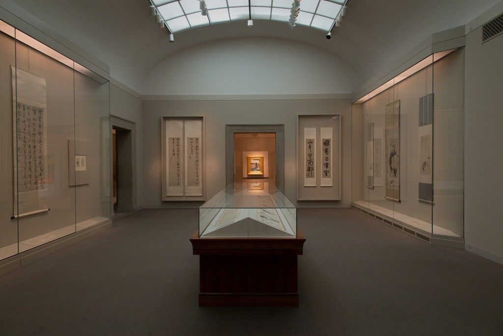 Gallery view, "Enigmas: The Art of Bada Shanren (1626–1705)," Freer Gallery of Art, Smithsonian. Photo by Robert Harrell. Gallery view, "Enigmas: The Art of Bada Shanren (1626–1705)," Freer Gallery of Art, Smithsonian. Photo by Robert Harrell.