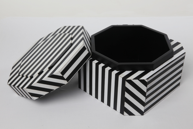 Oeuffice, ‘"Ziggurat Tower" set of stacking boxes, Black Stripes edition’, 2012, Carwan Gallery