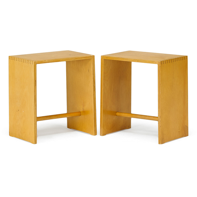Max Bill, ‘Pair Of Sgabillo Stools, Italy’, 2000s, Rago/Wright