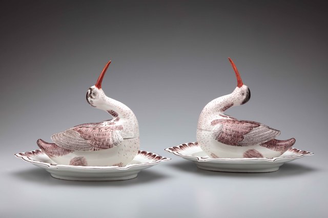 Höchst Porcelain Manufactory, ‘Pair of woodcock tureens’, ca. 1750-55, Design/Decorative Art, Hard paste porcelain, Michele Beiny Inc.