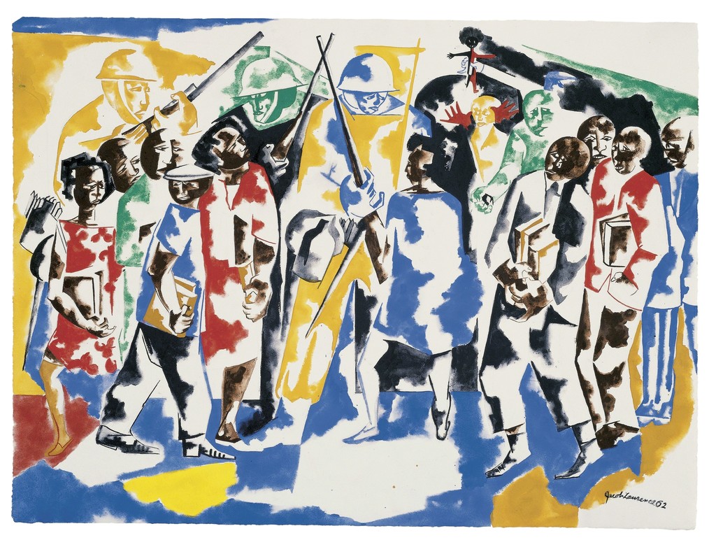 Image result for soldiers and students jacob lawrence