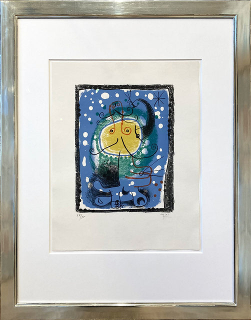Joan Miró, ‘Personnage sur fond bleu’, 1957, Galerie Kellermann