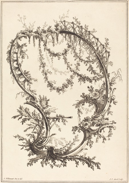 Jean-Jacques Avril I after Jean-Baptiste Pillement, ‘Ornament with a Strut and a Railing’, National Gallery of Art, Washington, D.C.