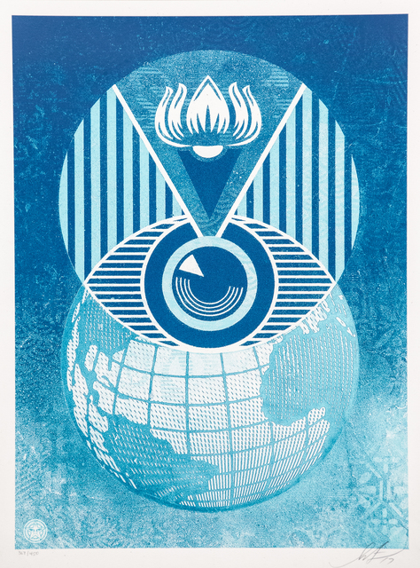 Shepard Fairey, ‘Flint Eye Alert Globe’, Artrust