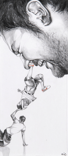 Andrew Ingram, ‘Nose Picker’, 2010, Drawing, Collage or other Work on Paper, Pencil and ink on paper, Tate Ward Auctions