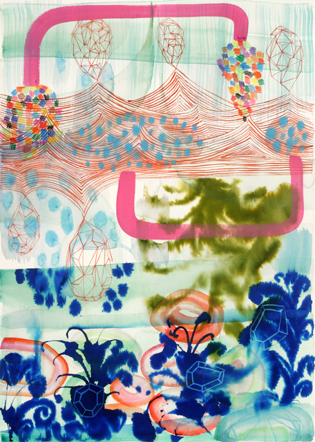 Gabe Brown, ‘Untitled 245’, ca. 2007, Drawing, Collage or other Work on Paper, Watercolor ink and pencil on paper unframed, Adah Rose Gallery