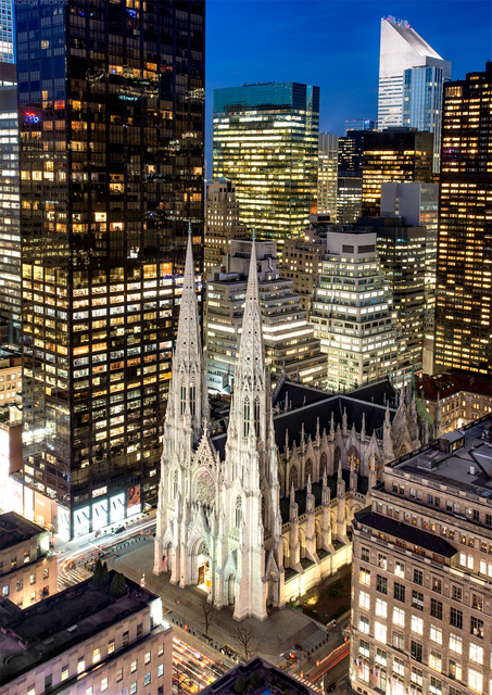 Andrew Prokos, ‘St. Patrick's Cathedral and Midtown Skyscrapers’, 2019, Photography, Archival Pigment Print, Andrew Prokos Fine Art Photography
