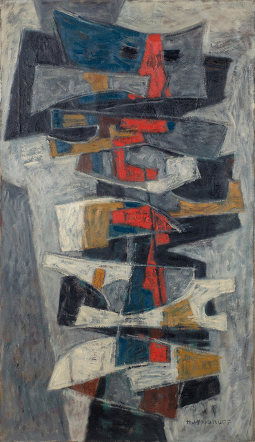 Hale Aspacio Woodruff, ‘Totem’, ca. 1954, Painting, Oil on canvas, Michael Rosenfeld Gallery