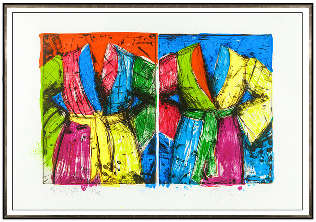 Jim Dine, ‘Jim Dine Original Etching Lithograph Florida Bathrobes Robe Large Signed Artwork’, 1986, Print, Lithographic Etching, Original Art Broker
