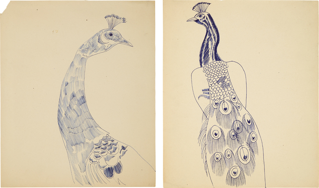 Andy Warhol, ‘Two works: (i) Peacock; (ii) Peacock’, 1957, Phillips