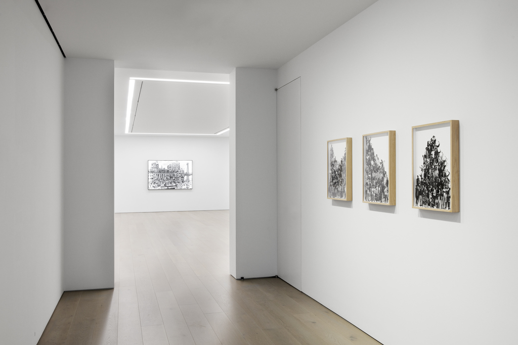 Installation view of JR: "The Chronicles of New York City – Sketches", 2019, Perrotin New York.
Photograph: Guillaume Ziccarelli. Courtesy of the artist and Perrotin. © JR-ART.NET Installation view of JR: "The Chronicles of New York City – Sketches", 2019, Perrotin New York.
Photograph: Guillaume Ziccarelli. Courtesy of the artist and Perrotin. © JR-ART.NET