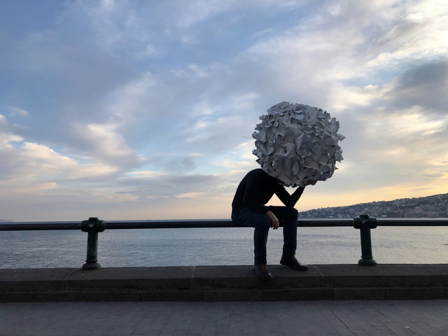 Self-portrait on the promenade of Naples