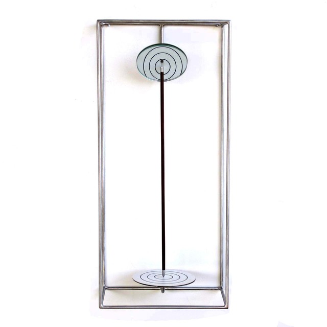 Claudio Alvarez, ‘Alvo (Target)’, 2020, Sculpture, Stainless steel, wood, mirror, formica and magnet, Galeria Ybakatu