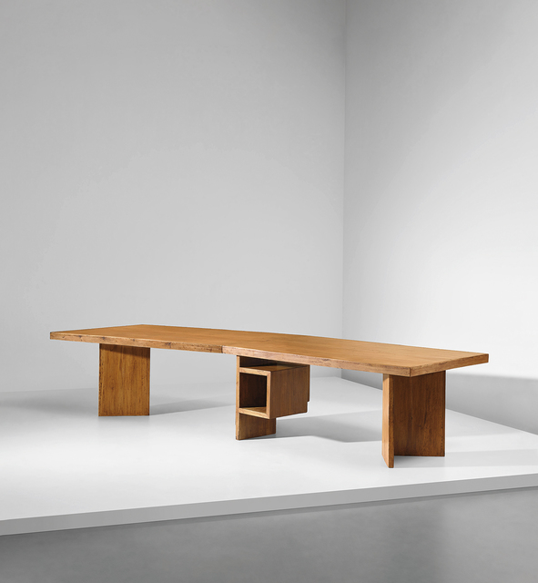 Le Corbusier, ‘Important and rare demountable Minister’s desk, model no. LC-TAT-07-A, designed for the High Court and the Secrétariat, Chandigarh’, 1955-1959, Design/Decorative Art, Teak-veneered wood, teak., Phillips