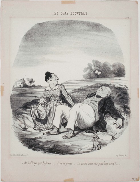 Honoré Daumier, ‘Les Bons Bourgeois: Ne l'effraye pas Eudoxie...’, 1846, Phillips Collection